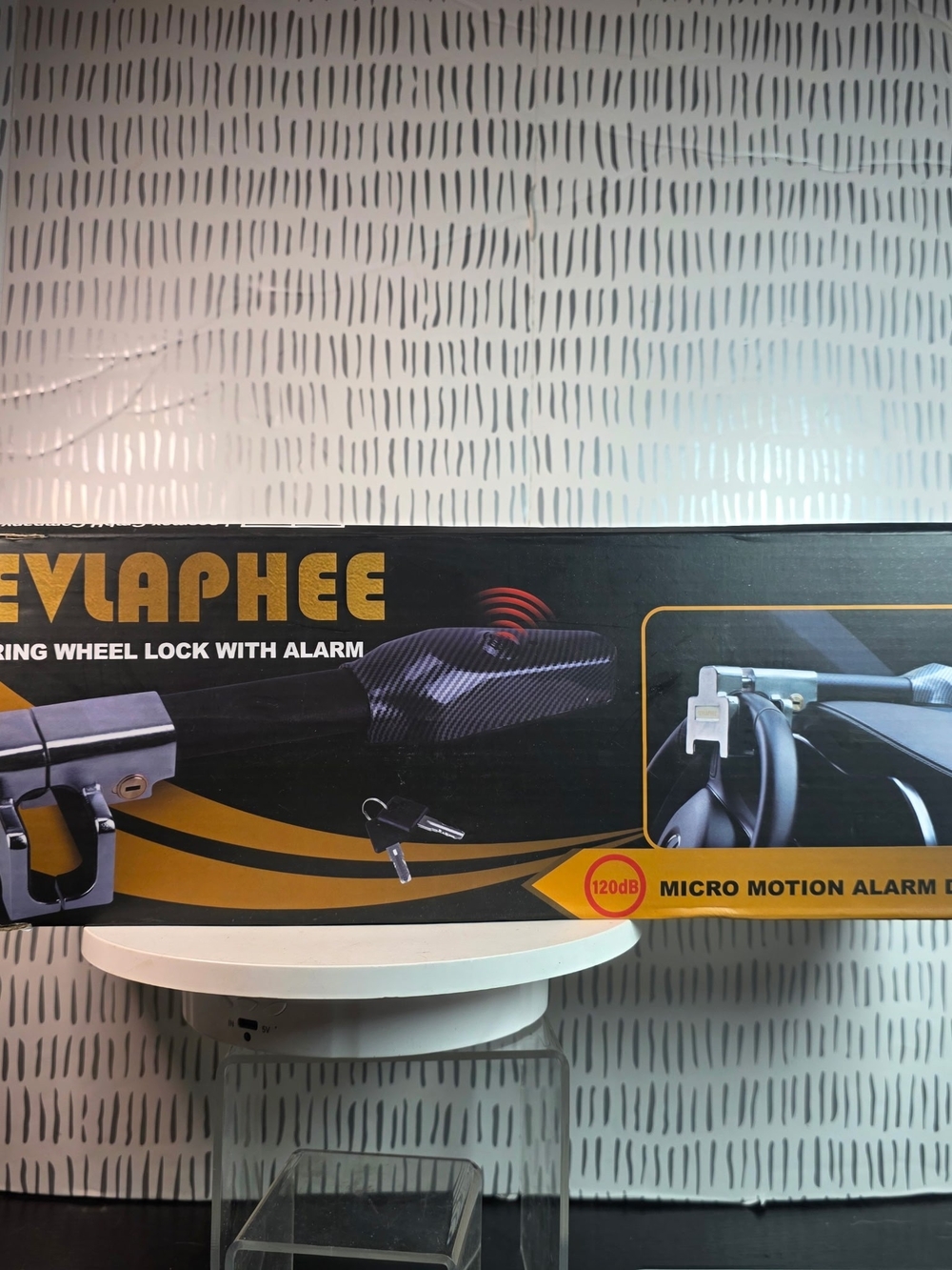 Tevlaphee Steering Wheel Lock Alarm 120dB TN1SB001 New in Box